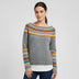 Long Sleeve Fair Isle Sweater for Women - Grey