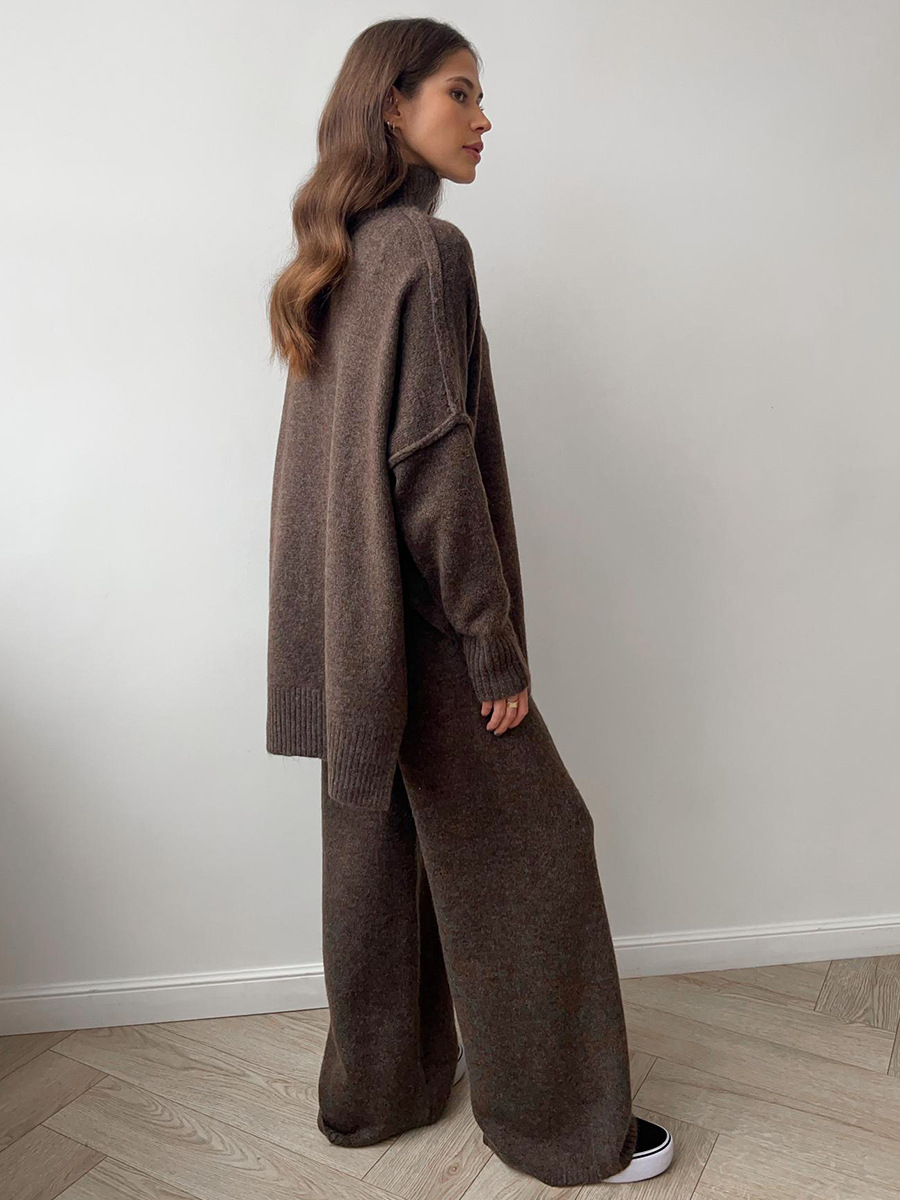 Luvrefashion | Sienna Relaxed Fit Two Piece Ensemble in Beige - image 9