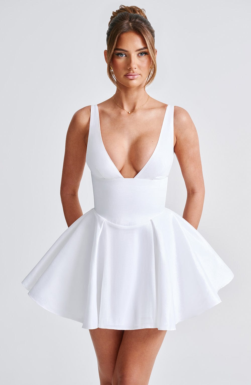 Chloe Ivory Mini Summer Dress for Women