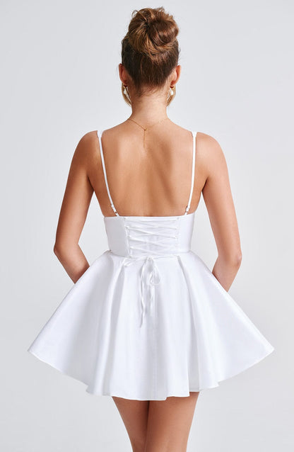Chloe Ivory Mini Summer Dress for Women