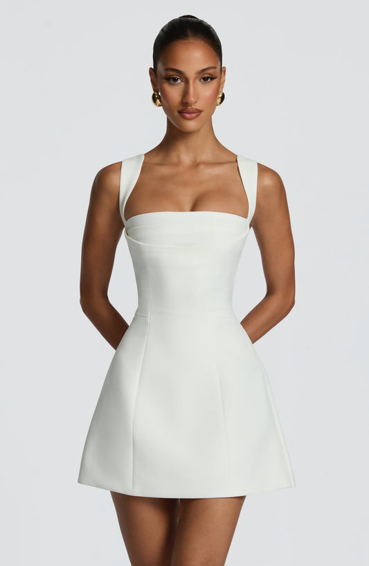 Chloe Ivory Mini Sundress - Cute Summer Fashion