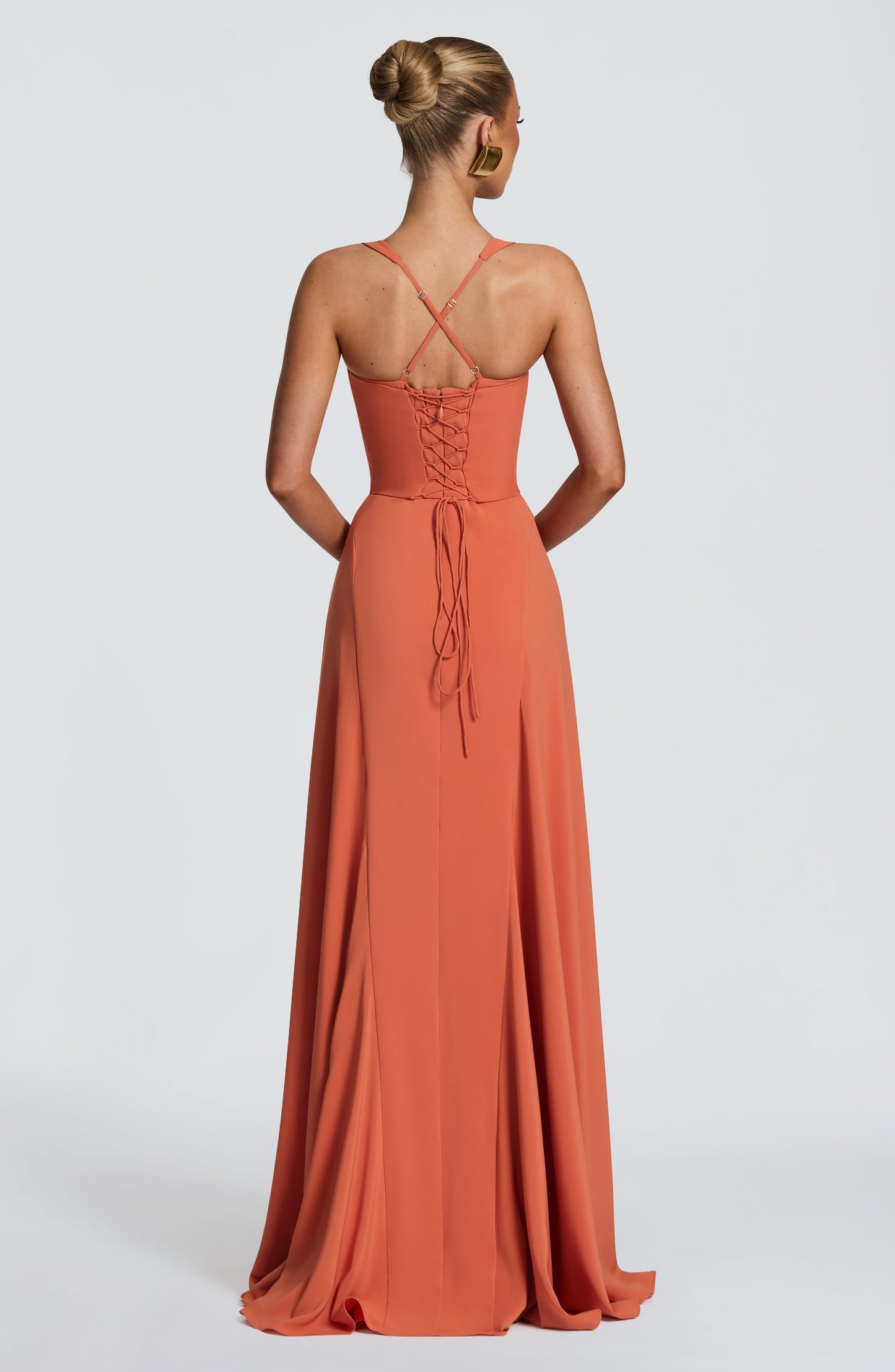Samantha Maxi Summer Dress - Burnt Orange
