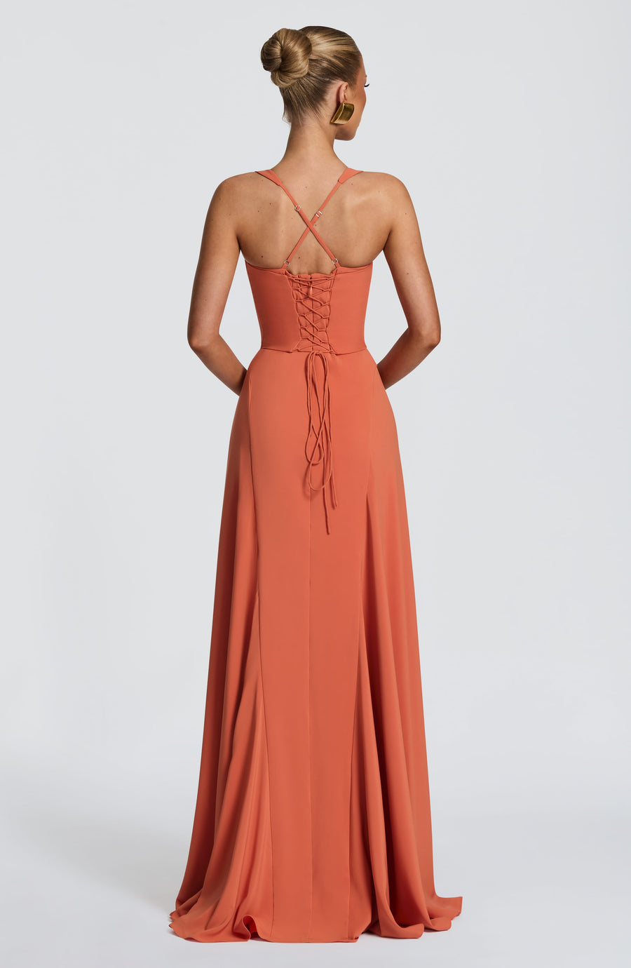 Samantha Maxi Summer Dress - Burnt Orange