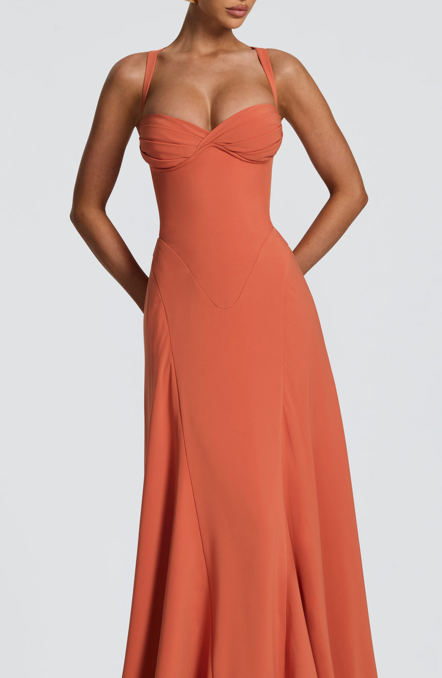 Samantha Maxi Summer Dress - Burnt Orange