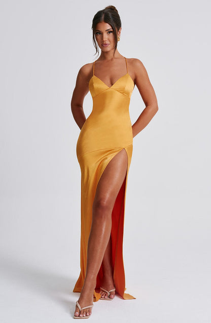 Isobel Tangerine Maxi Dress in XS - image 9