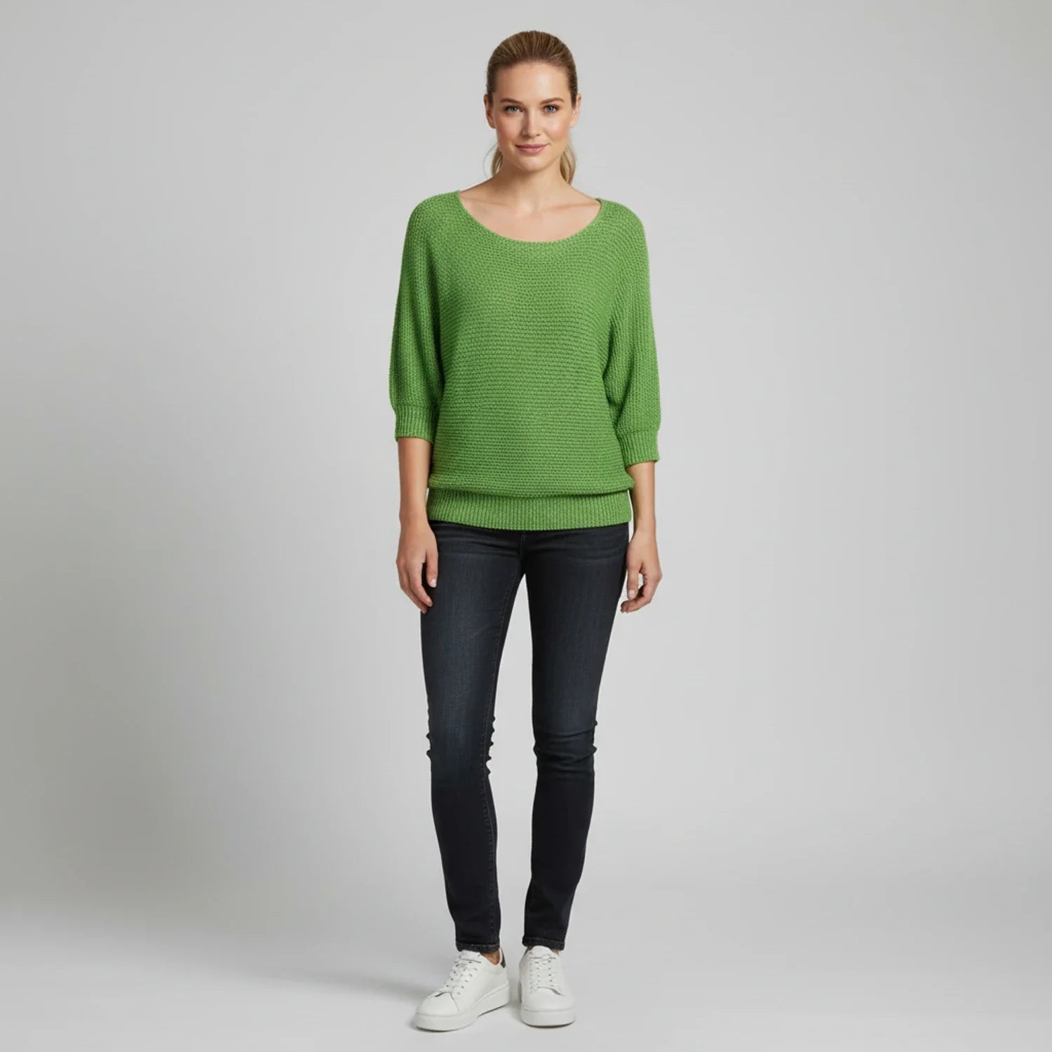 Luvrefashion | Ladies' Scoop Neck Pullover Sweater in Red - image 10