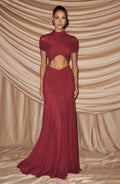 Sophia Burgundy Maxi Summer Dress