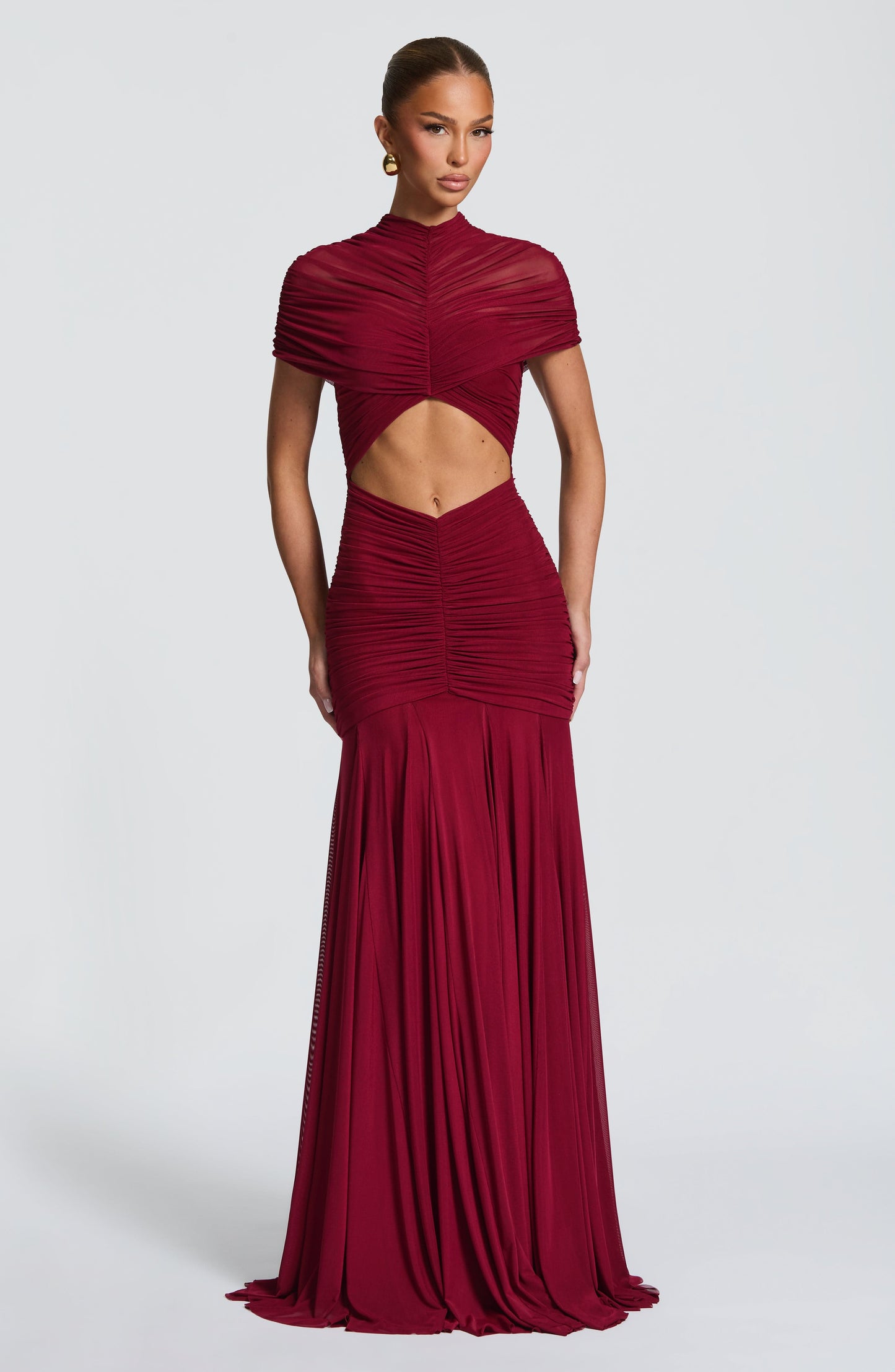 Sophia Burgundy Maxi Summer Dress