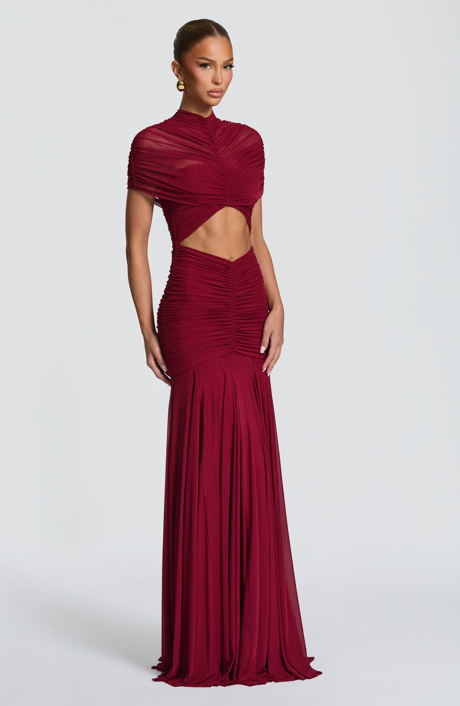 Sophia Burgundy Maxi Summer Dress