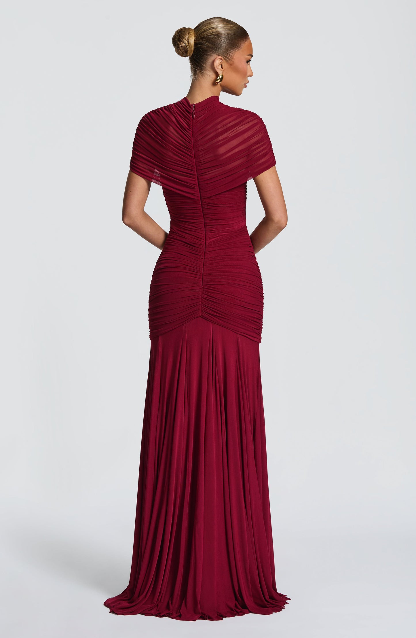 Sophia Burgundy Maxi Summer Dress