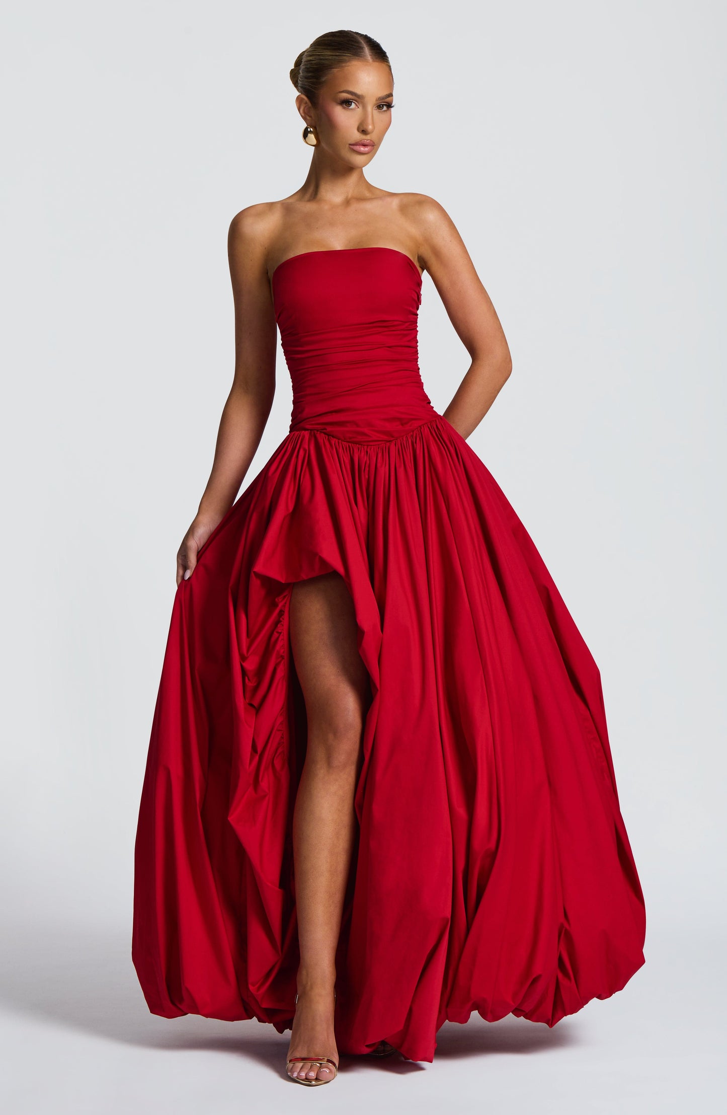 Sophia Red Maxi Summer Dress