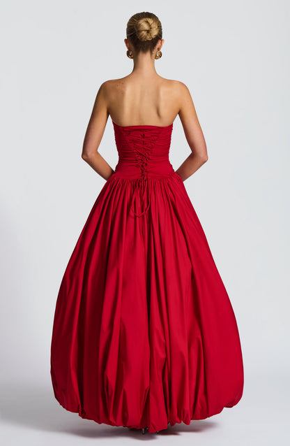 Sophia Red Maxi Summer Dress