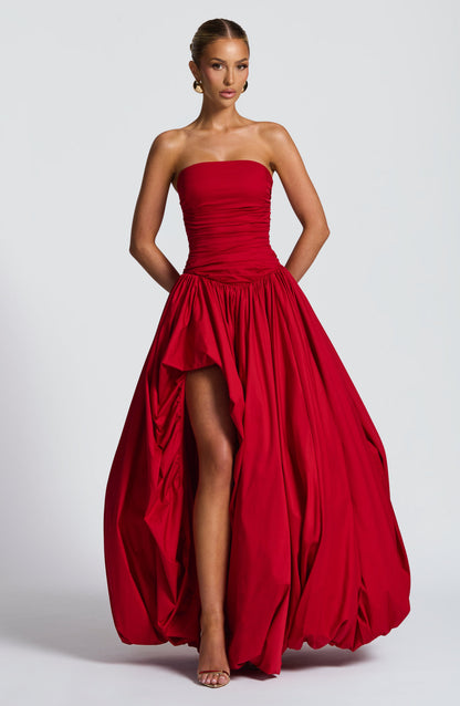 Sophia Red Maxi Summer Dress