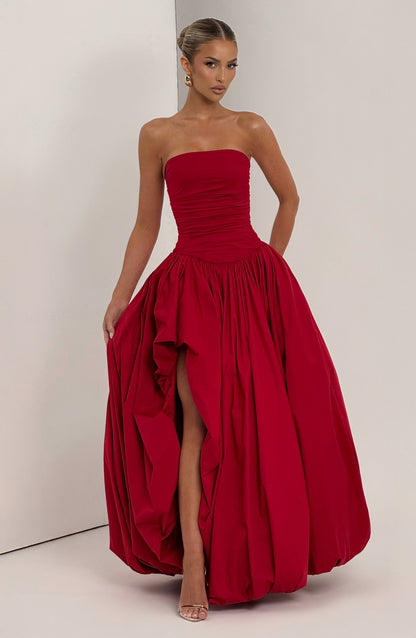 Sophia Red Maxi Summer Dress