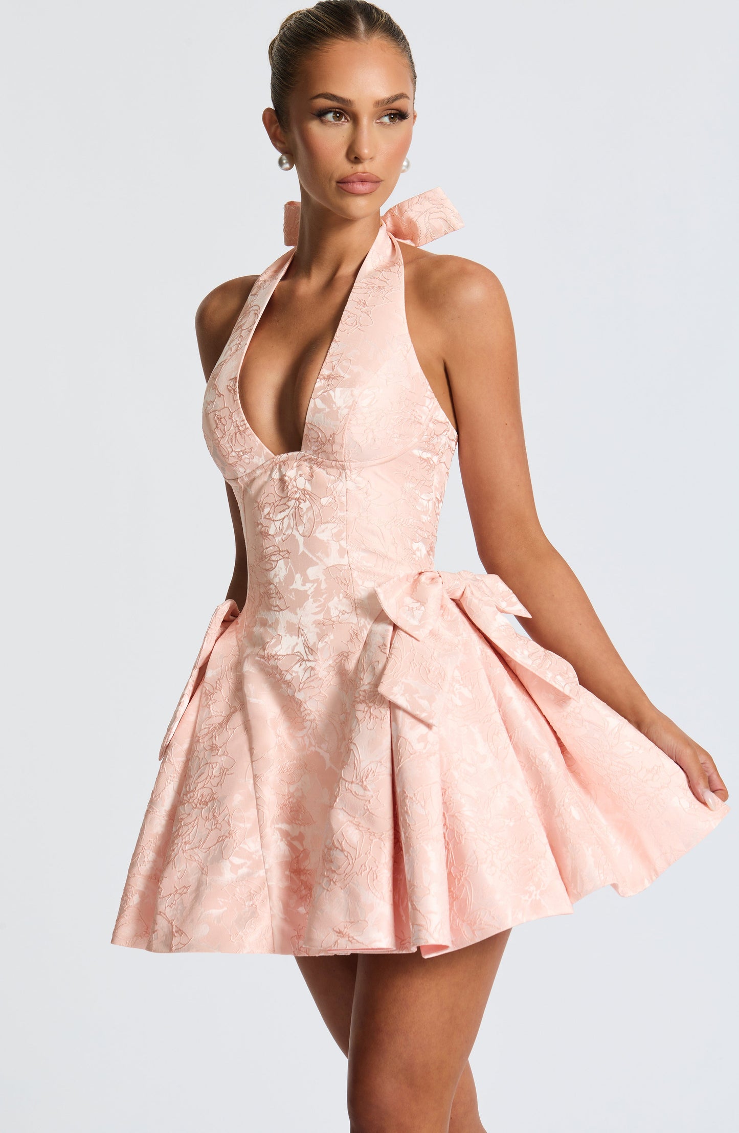 Lila Soft Peach Mini Sundress - Cute Summer Fashion