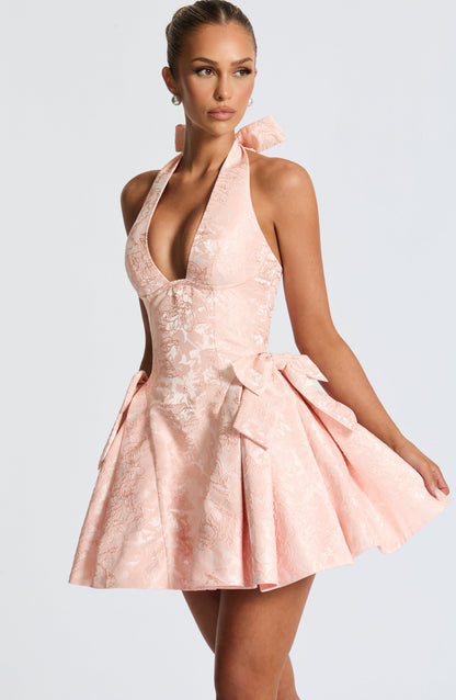 Lila Soft Peach Mini Sundress - Cute Summer Fashion
