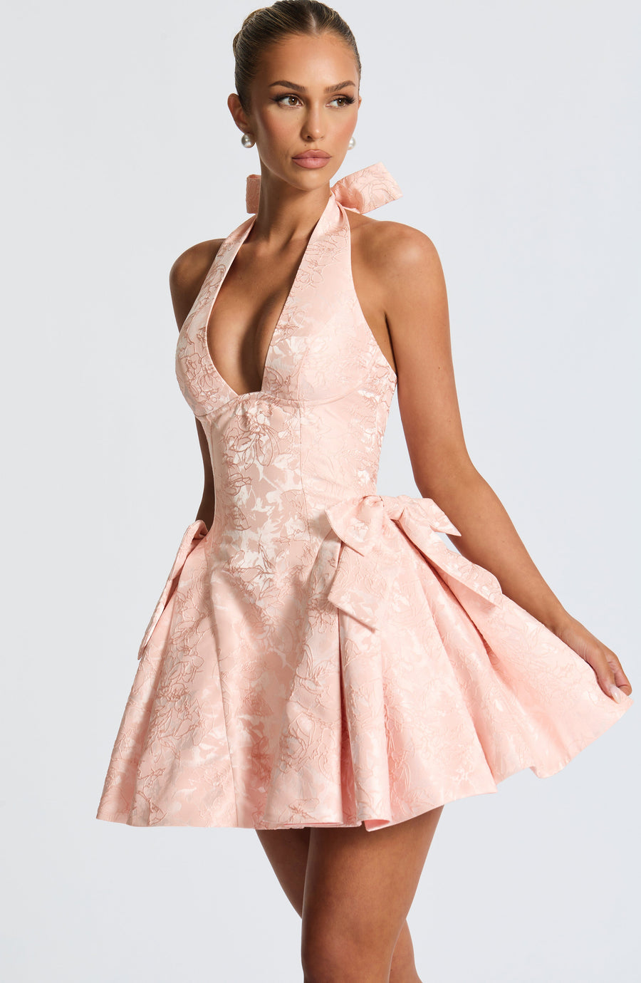 Lila Soft Peach Mini Sundress - Cute Summer Fashion