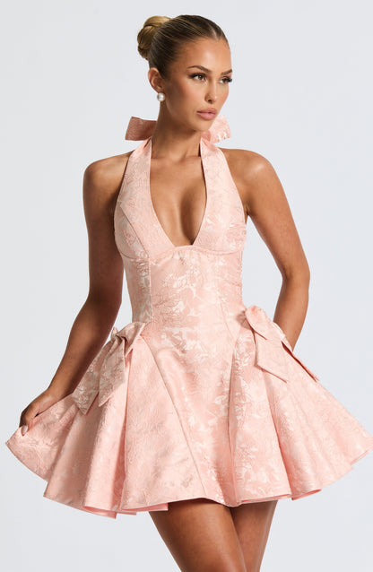 Lila Soft Peach Mini Sundress - Cute Summer Fashion