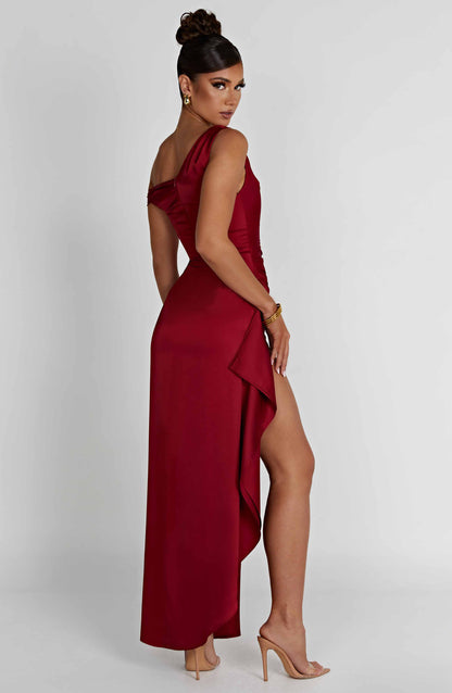 Juliene Wine Colored Maxi Dress in XS - image 6