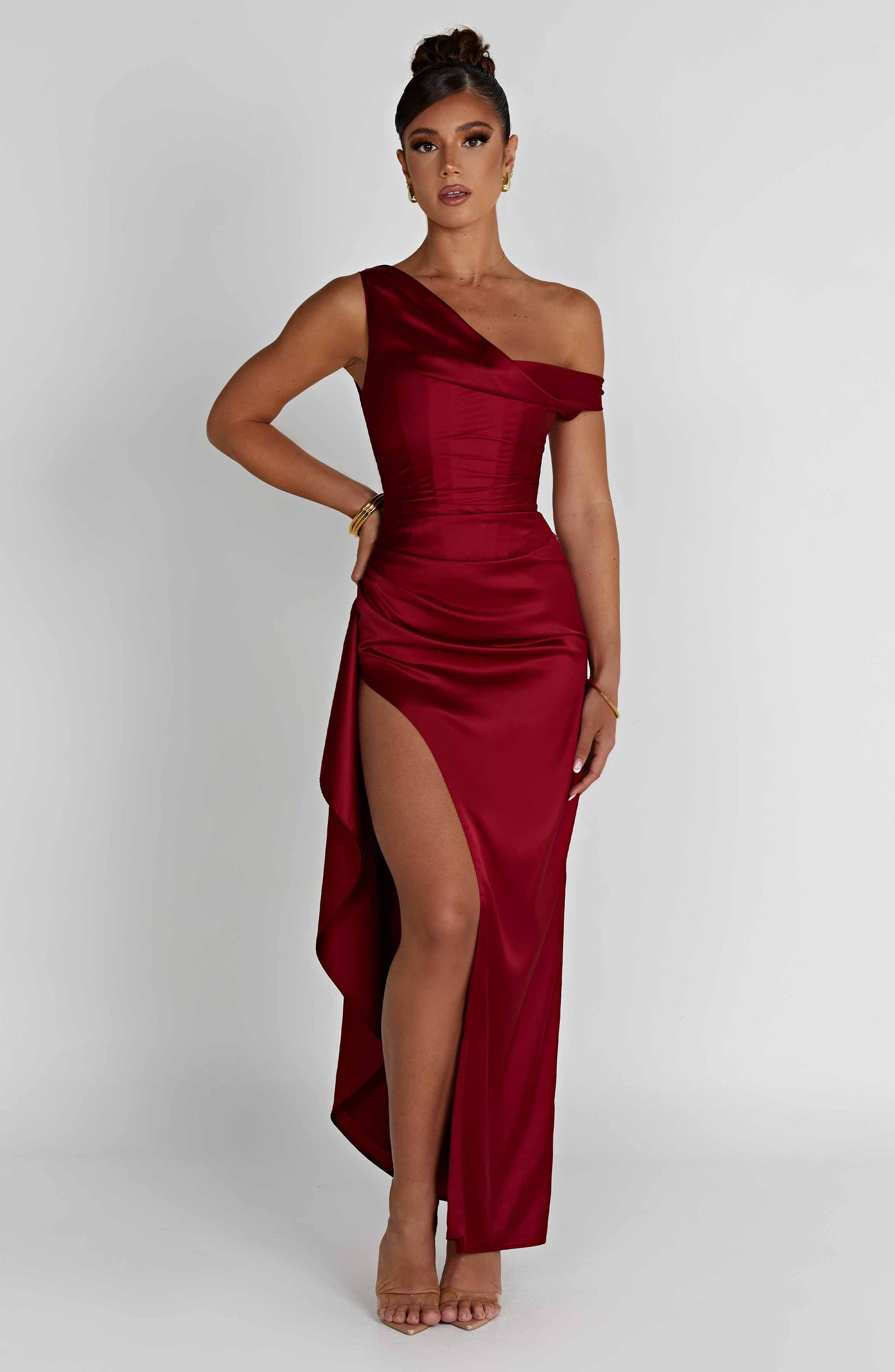 Juliene Wine Colored Maxi Dress in XS - image 10