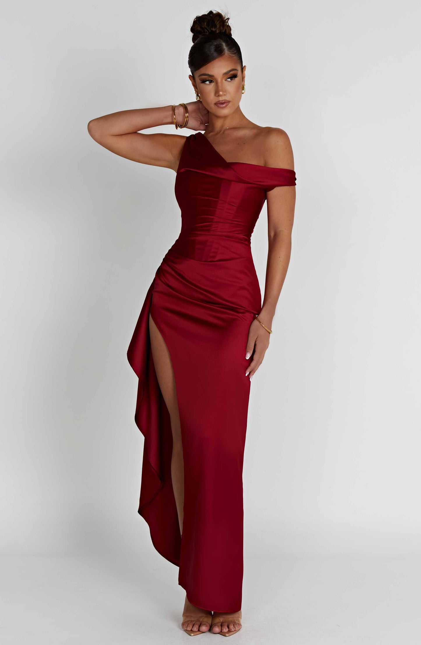 Juliene Wine Colored Maxi Dress in XS - image 9