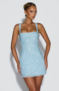 Chloe Glacier Blue Mini Summer Dress
