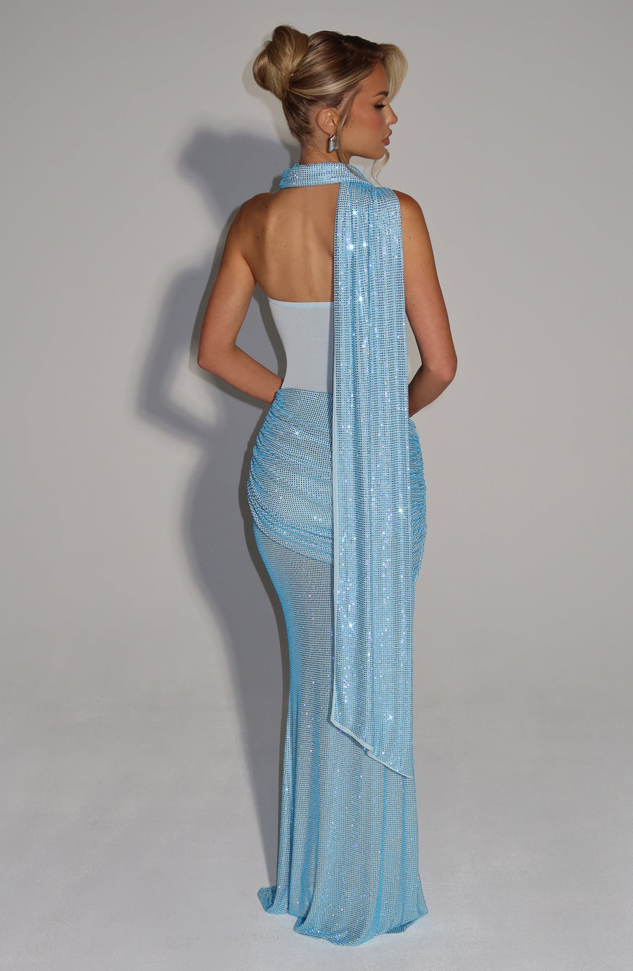 Isabella Aqua Maxi Summer Dress