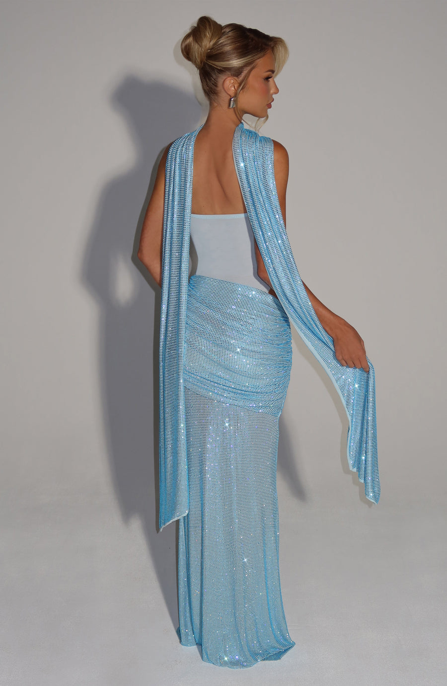 Isabella Aqua Maxi Summer Dress