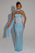 Isabella Aqua Maxi Summer Dress