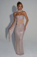 Emma Nude Maxi Summer Dress