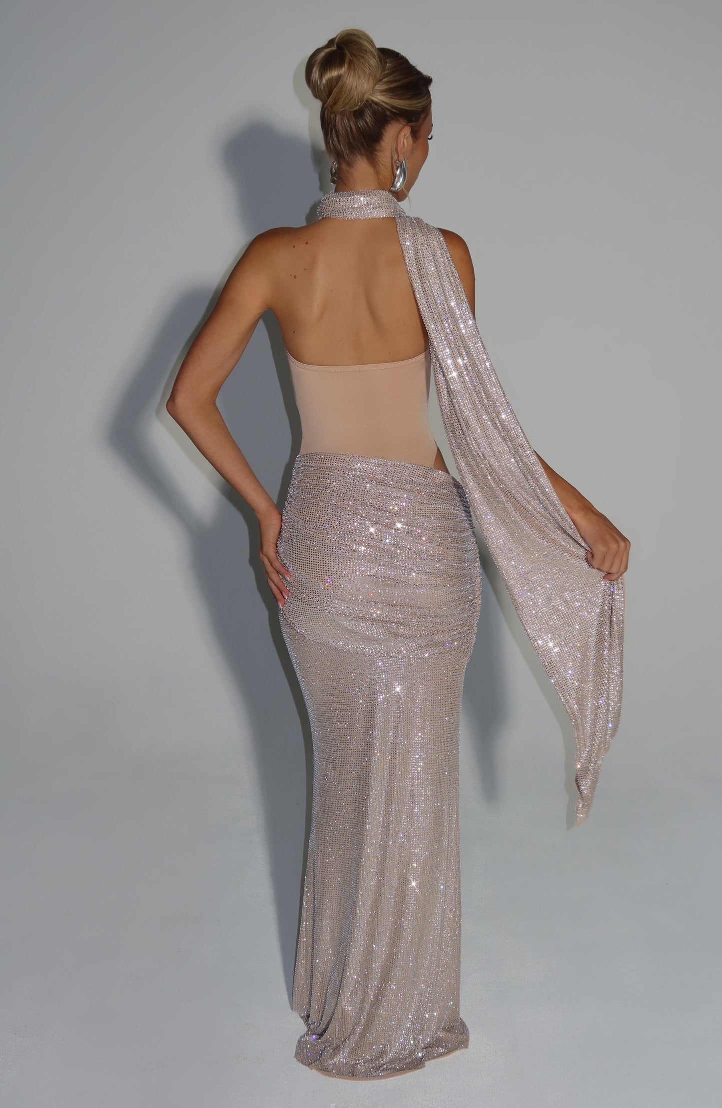 Emma Nude Maxi Summer Dress