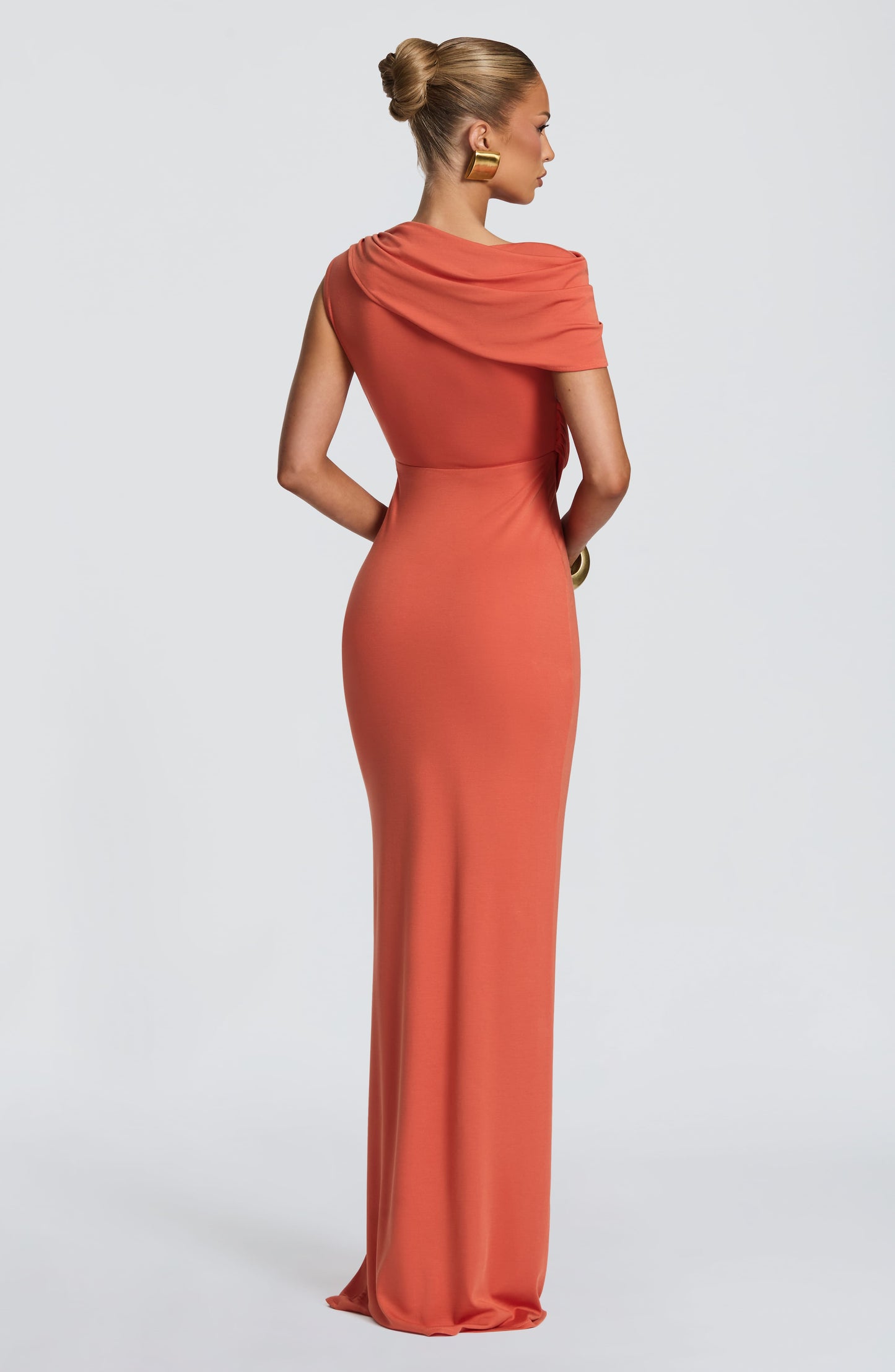 Sienna Maxi Summer Dress in Burnt Orange