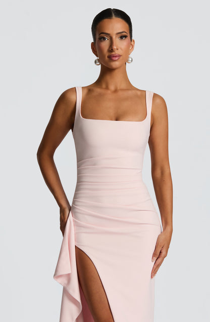 Sophia Blush Maxi Summer Dress