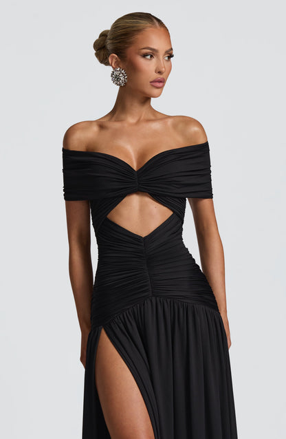 Sophia Black Maxi Summer Dress