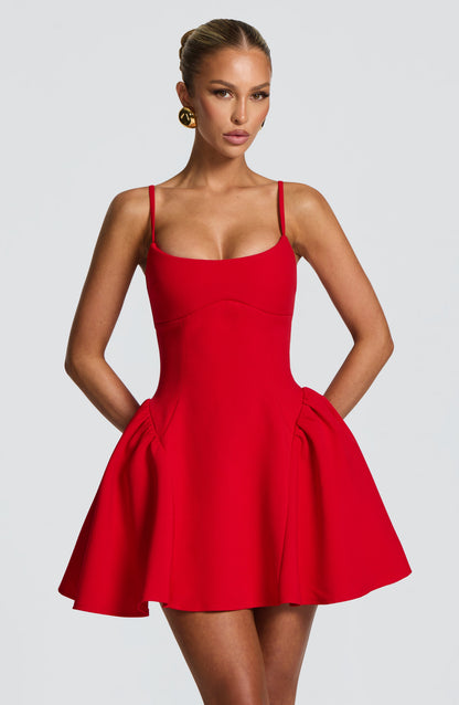 Sophie Red Mini Sundress - Cute Summer Dress