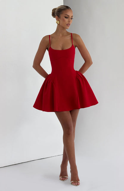 Sophie Red Mini Sundress - Cute Summer Dress
