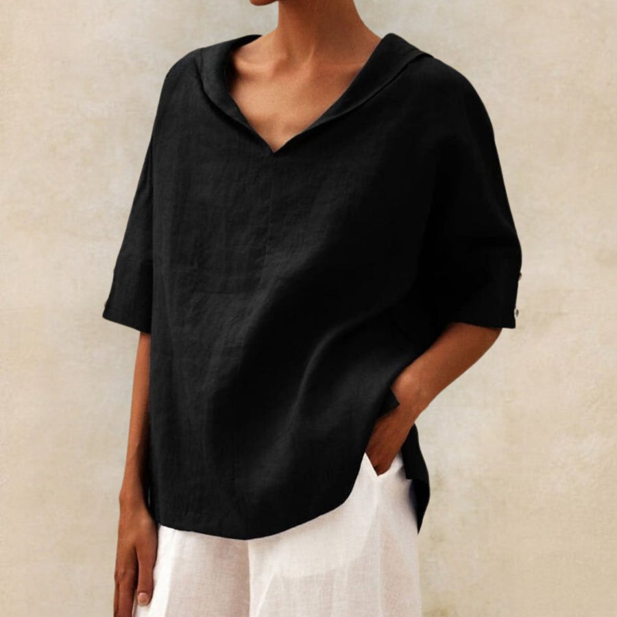 Luvrefashion | Lena Casual V Neck Shirt for Effortless Style in Green - image 7
