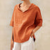 Lena | Women's Casual V-Neck Shirt for Effortless Style - Orange