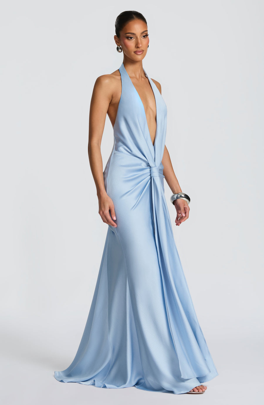 Sophia Maxi Summer Dress in Glacier Blue