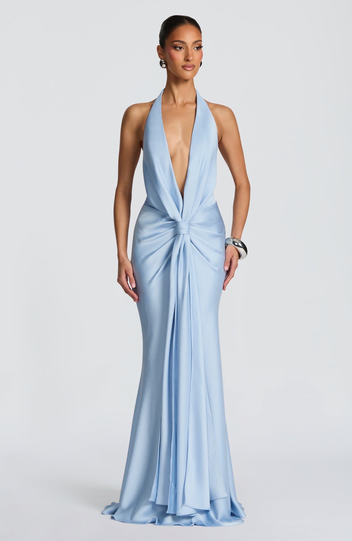 Sophia Maxi Summer Dress in Glacier Blue