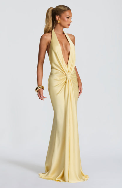 Chloe Lemon Maxi Summer Dress