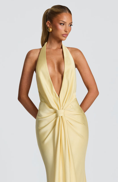 Chloe Lemon Maxi Summer Dress