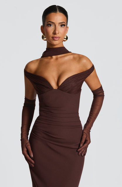 Luvrefashion | Abigail Plum Brown Maxi Dress in XS - image 11
