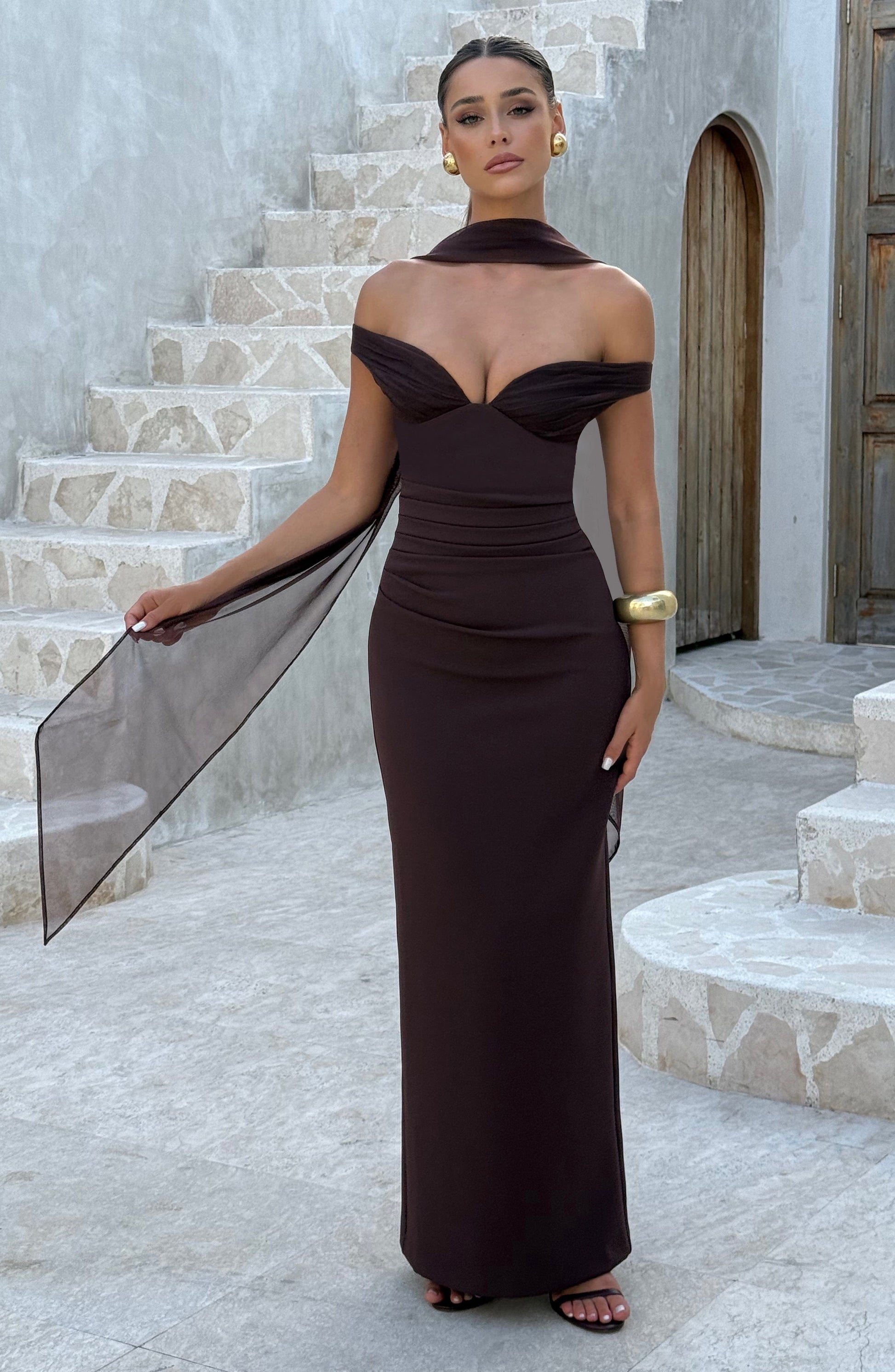 Luvrefashion | Abigail Plum Brown Maxi Dress in XS - image 7