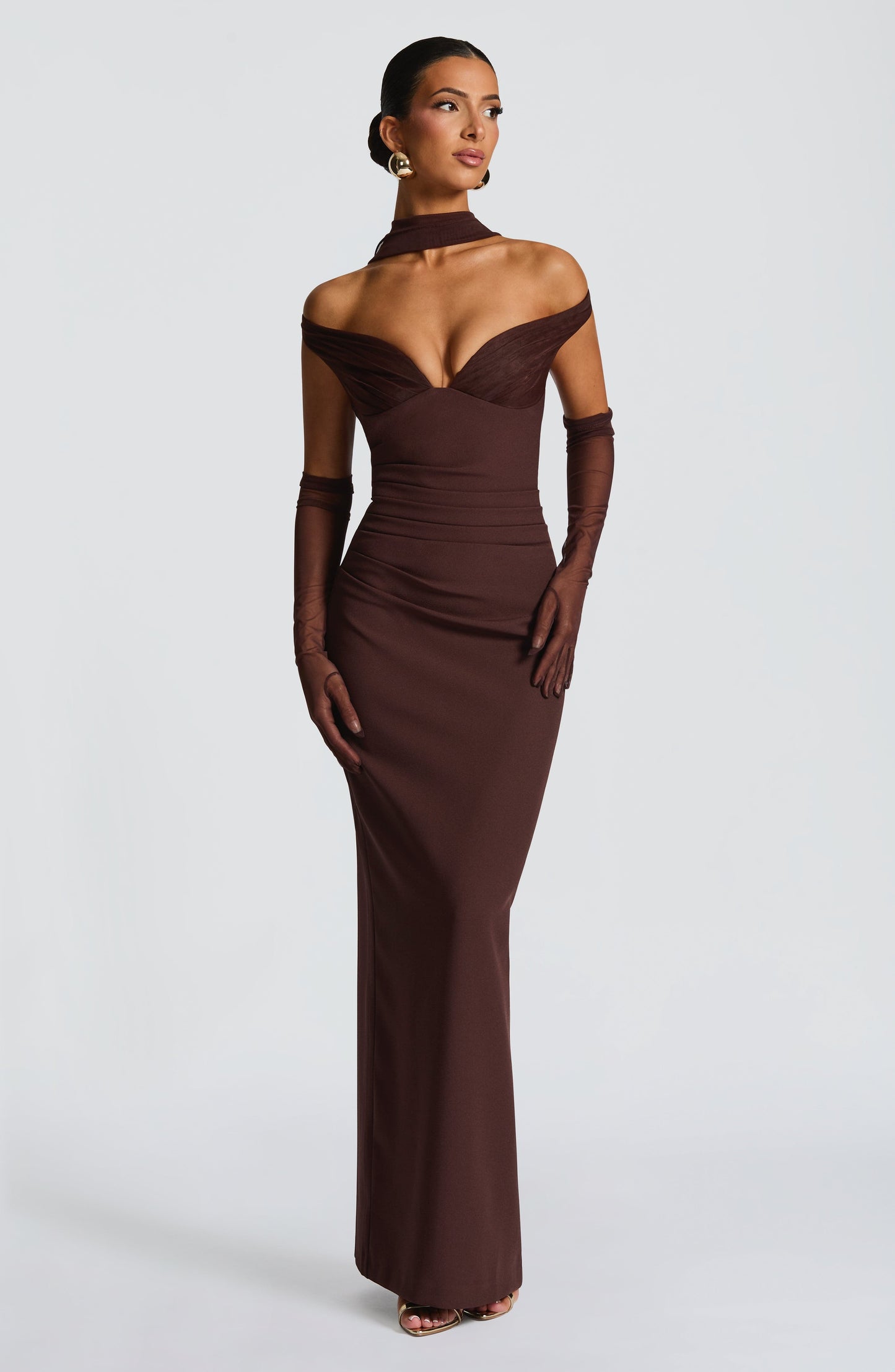 Luvrefashion | Abigail Plum Brown Maxi Dress in XS - image 8