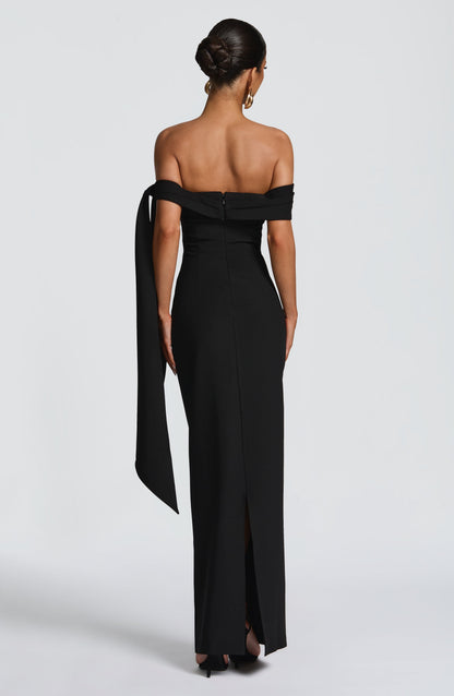 Luvrefashion | Addie Black Maxi Dress in XS - side view