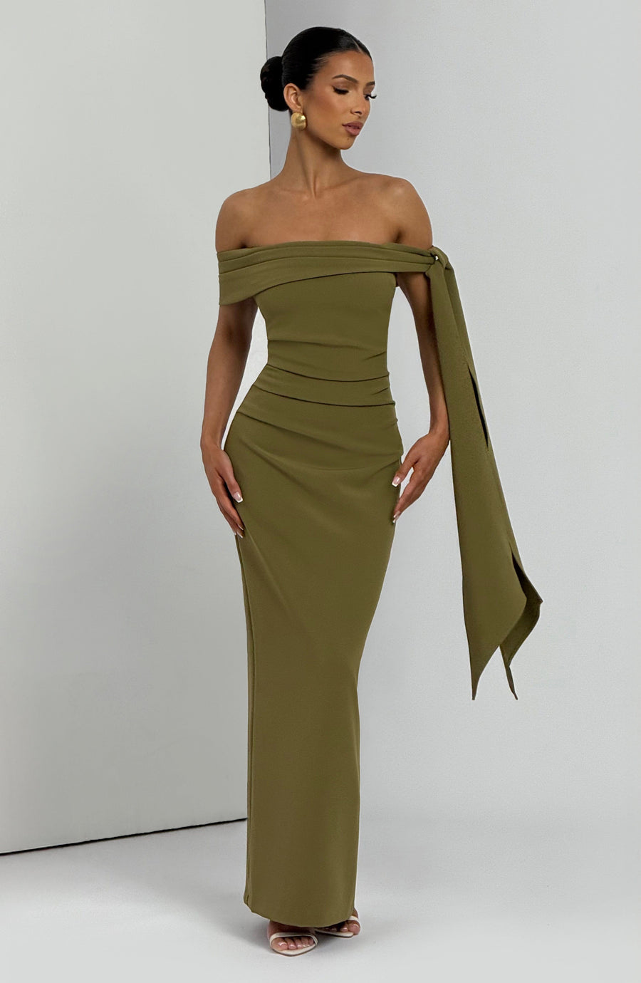 Luvrefashion | Addie Deep Olive Maxi Dress in XS - image 6