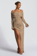 Adelphia Beige Midi Dress