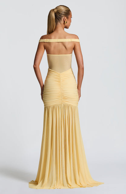 Luvrefashion | Alaia Lemon Maxi Dress in XS - detail view
