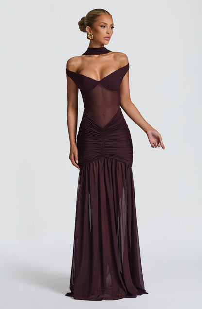 Luvrefashion | Alaia Plum Maxi Dress in XS - image 9